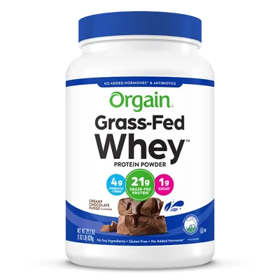 Grass Fed Whey Protein Powder - Creamy Chocolate Fudge - 1.82lb Canister