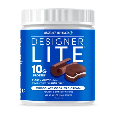 Designer Lite Cookies & Cream Protein Powder, 9.03 oz