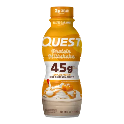 Quest Salted Caramel Protein Milkshake - 24-pack (24 x 14 fl. oz. Bottle)