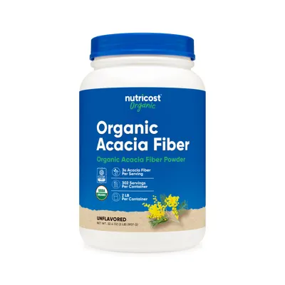 Nutricost Organic Acacia Fiber Powder - 2lb