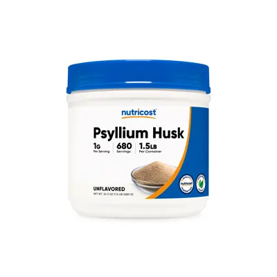 Nutricost Psyllium Husk (Ground) Powder - 1.5 lb