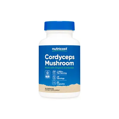Nutricost Made With Organic Cordyceps Capsules - 90 Capsules