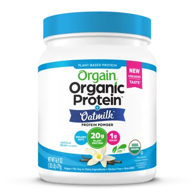 Organic Protein™ + Oatmilk Plant Based Protein Powder - Vanilla - 1.05lb Canister