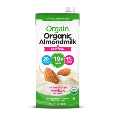 Organic Protein™ Almond Milk - Unsweetened Vanilla - 6 Cartons