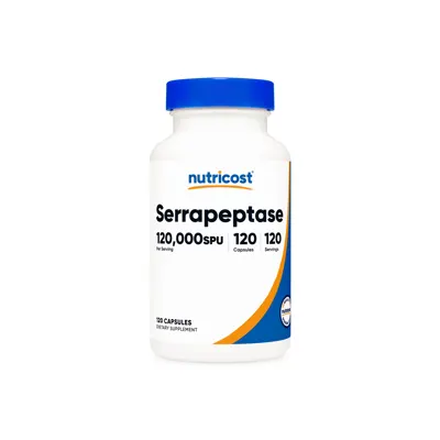 Nutricost Serrapeptase 120,000 Spu (20 MG) (120 Cap)