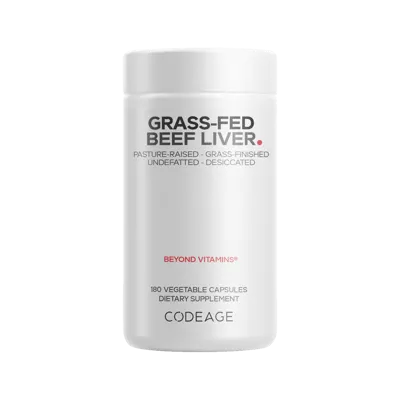 Codeage Grass Fed Beef Liver Pasture Raised Dietary Supplement - Codeage Grass Fed Beef Liver Pasturre Raised unflavored 180 Capsules