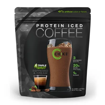 Triple Shot Espresso & Cream High Protein Iced Coffee - Single-Serving Packets