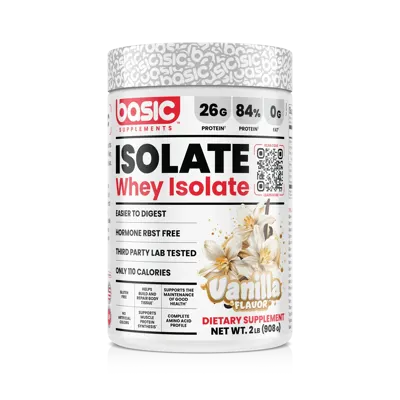 Basic Supplements Basic Isolate 2lb, Vanilla