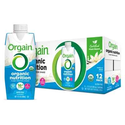 Vegan Organic Nutrition Shake - Vanilla Bean - 12 Shakes