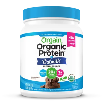 Organic Protein™ + Oatmilk Plant Based Protein Powder - Chocolate - 1.05lb Canister