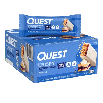 Blueberry Cobbler Crispy Hero Protein Bars - 12 Count Box