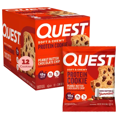 Peanut Butter Chocolate Chip Protein Cookies - 12 Count Box