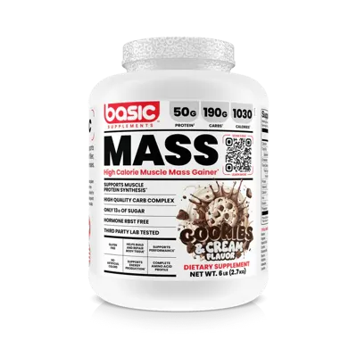 Basic Supplements Basic Mass 6lb, Cookies & Cream - Cookies and Cream