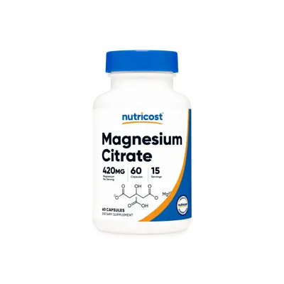 Nutricost Magnesium Citrate Capsules - 60 Capsules