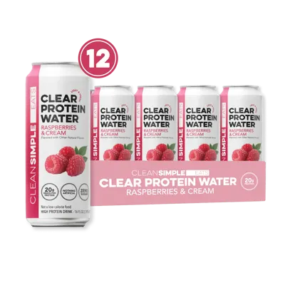 Clear Protein Water: Raspberries & Cream (16 Oz. | 12 Pack)