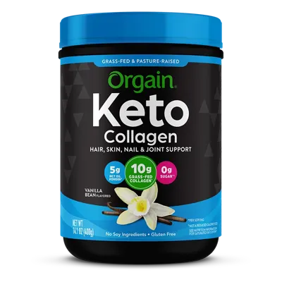 Keto Collagen Protein Powder - Vanilla - 0.88lb Canister