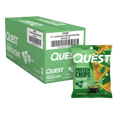 Salsa Verde Tortilla Style Protein Chips - 4 x 8ct. Box