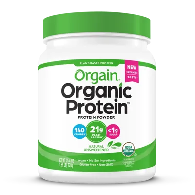 Organic Protein™ Plant Based Protein Powder - Natural Unsweetened - 1.59lb Canister