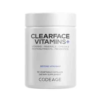 Codeage Clearface Vitamins+ Supplement White Edition - Codeage Clearface Vitamins+ Minerals Omega-3 Phytonutrients White Edition unflavored 90 Capsules