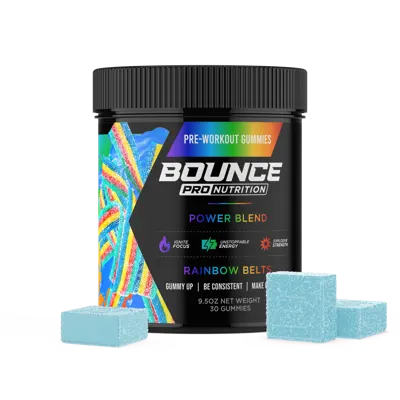 Pre-Workout Gummies - Power Blend - Rainbow Belts - 30 Count