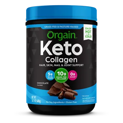Keto Collagen Protein Powder - Chocolate - 0.88lb Canister