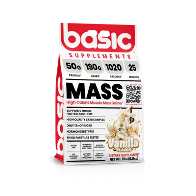 Basic Supplements Basic Mass 15lb, Vanilla