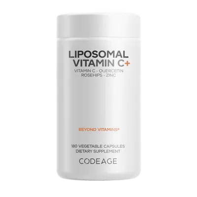 Codeage Vitamin C+ Quercetin Rosehips Zinc Supplement - 180 Capsules / Unflavored
