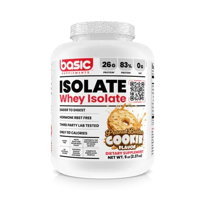 Basic Supplements Basic Isolate 5lb, Peanut Butter Cookie