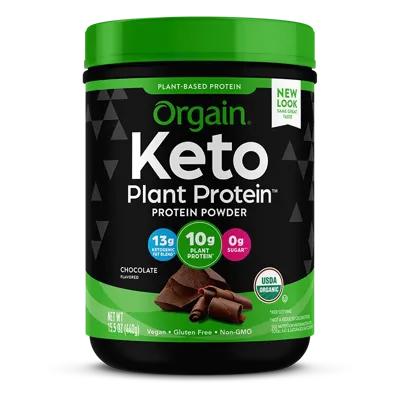Keto Plant Protein™ Organic Keto-genic Protein Powder - Chocolate - 0.97lb Canister