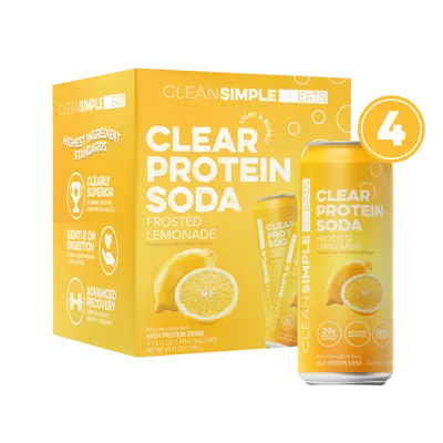 Clear Protein Soda: Frosted Lemonade (16 Oz. | 4 Pack)