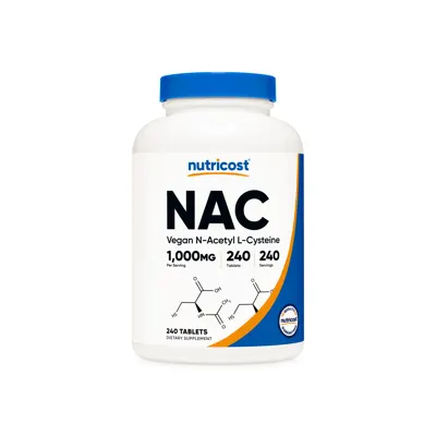 Nutricost N-Acetyl L-Cysteine (Nac) Tablets - 120 Tablets / 1000 Milligrams