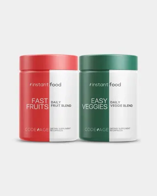 Codeage Instantfood Easy Veggies + Fast Fruits Bundle - 90 Capsules