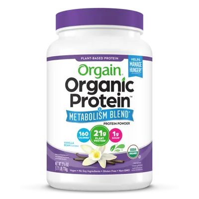 Organic Protein Powder + Metabolism Blend Vanilla Bean - 27.4oz Canister