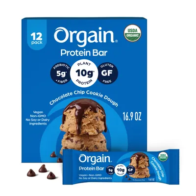 Organic Protein Bar - Chocolate Chip Cookie Dough - 12 Bars