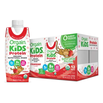 Kids Protein Organic Nutrition Shake - Strawberry - 12 Shakes