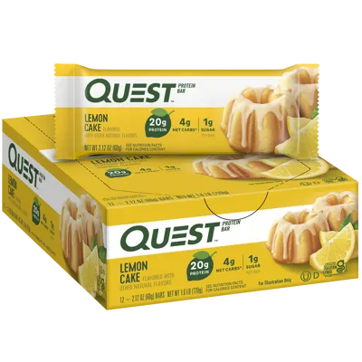Lemon Cake Protein Bars - 3 x 12ct. Box