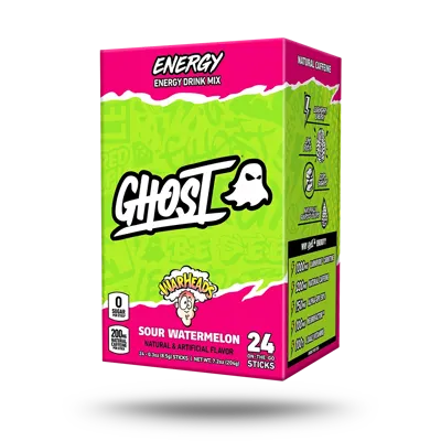 Ghost® Energy Sticks 24-Pack x Warheads® | Sour Watermelon - 24 Sticks