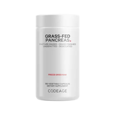 Codeage Grass-Fed Beef Pancreas Glandular Supplement - Codeage Beef Pancreas unflavored 180 Capsules