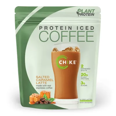 Plant Based Salted Caramel Latte Protein Iced Coffee - Single-Serving Packets