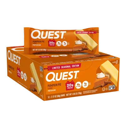 Quest Nutrition Pumpkin Pie Protein Bar - 4 Count Box