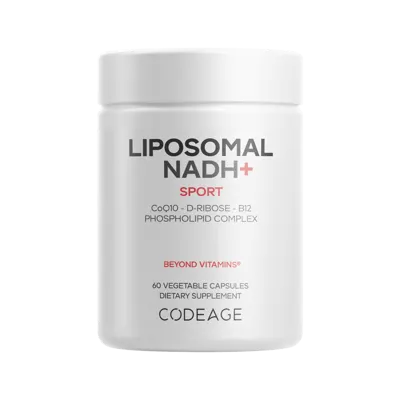 Codeage Nadh+ Centurion CoQ10 - D-Ribose Supplement - 60 Capsules / Unflavored