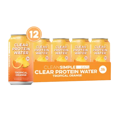 Clear Protein Water: Tropical Orange (12 Oz. | 12 Pack)