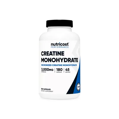 Nutricost Creatine Monohydrate Capsules - 180 Capsules