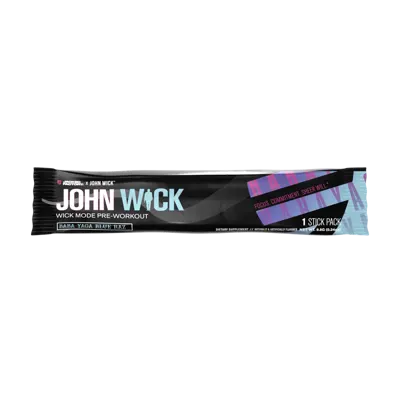 Jacked Factory X John Wick - Wick Mode Pre-Workout Stick Packs - Baba Yaga Blue Raz