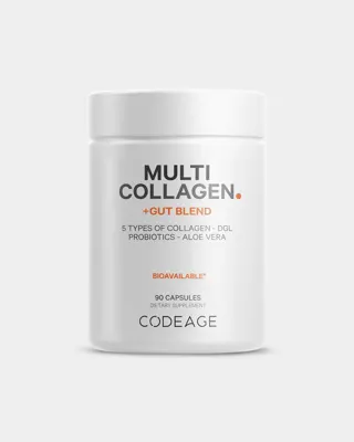 Codeage Multi Collagen Capsules + Gut Health Blend - Multi Collagen Capsules + Gut Blend