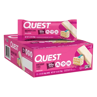 Birthday Cake Protein Bars - 12 Count Box