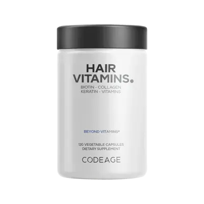 Codeage Hair Vitamins Biotin - Collagen - Keartin - Vitamins - 120 Capsules / Unflavored