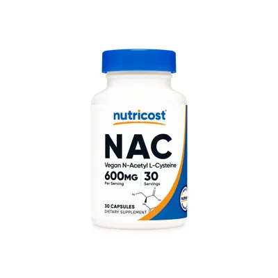 Nutricost N-Acetyl L-Cysteine (Nac) Capsules - 30 Capsules / 600 Milligrams