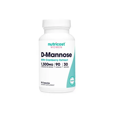 Nutricost D-Mannose with Cranberry Extract for Women - 180 Capsules