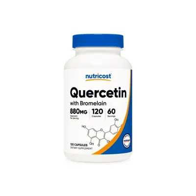 Nutricost Quercetin (With Bromelain) Capsules - 120 Capsules